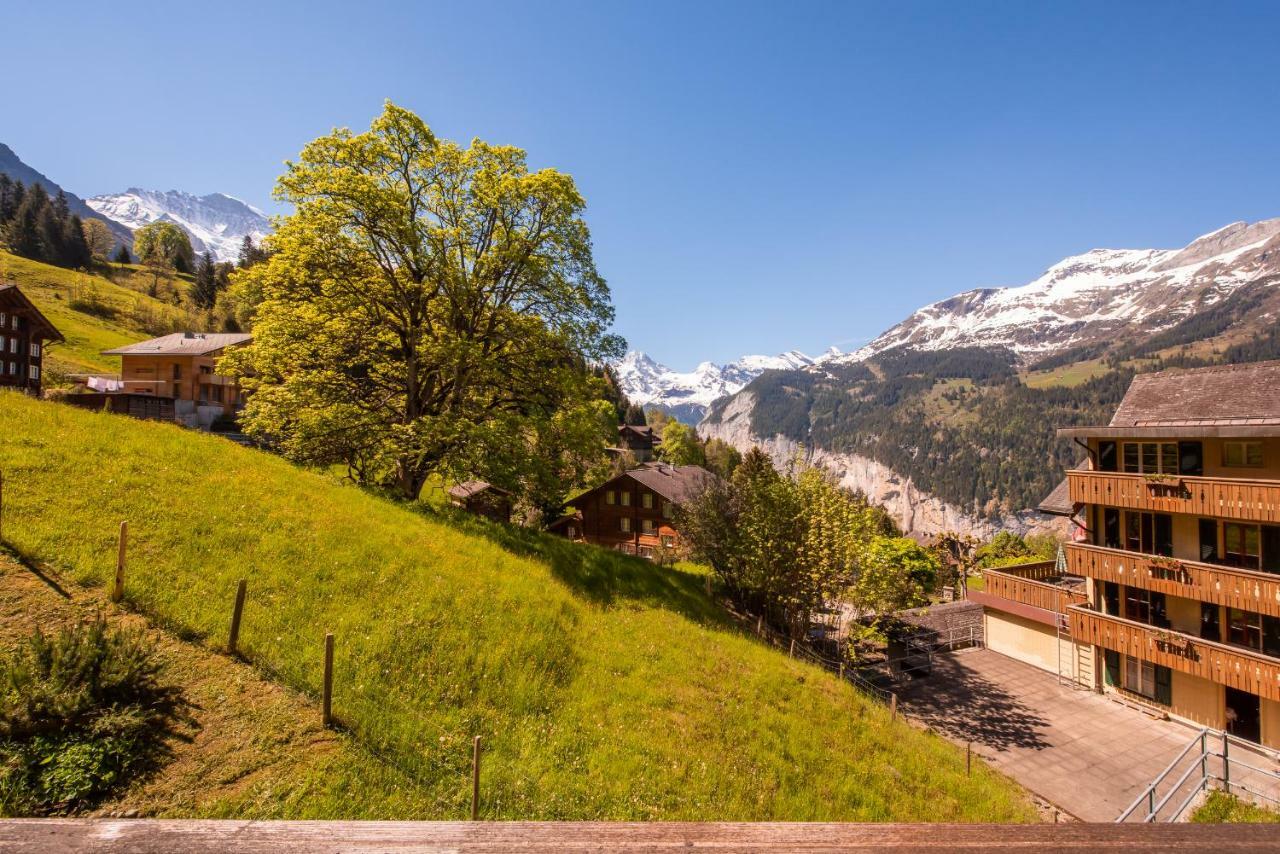 Roossi-Huus 3 Apartman Wengen Kültér fotó