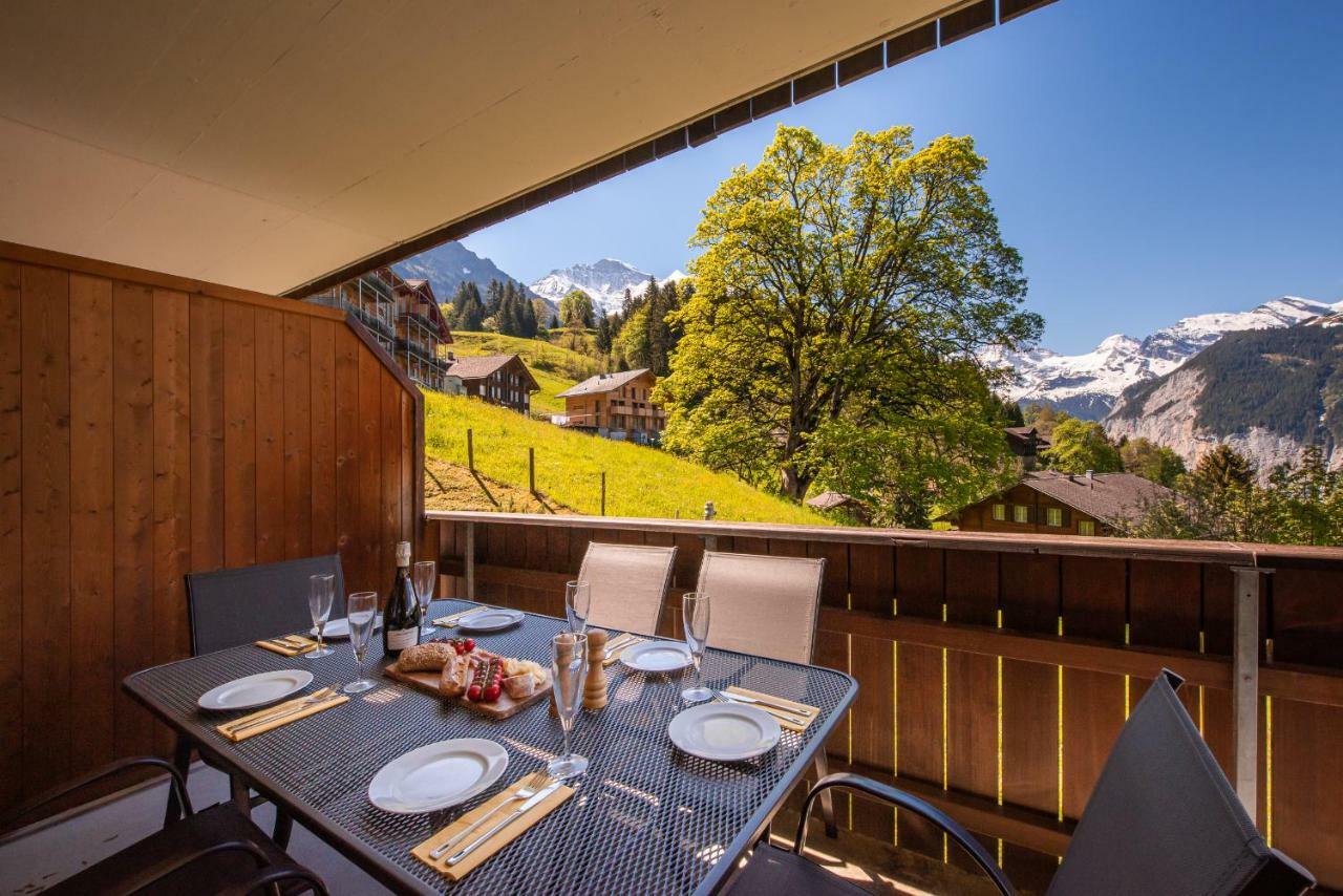 Roossi-Huus 3 Apartman Wengen Kültér fotó